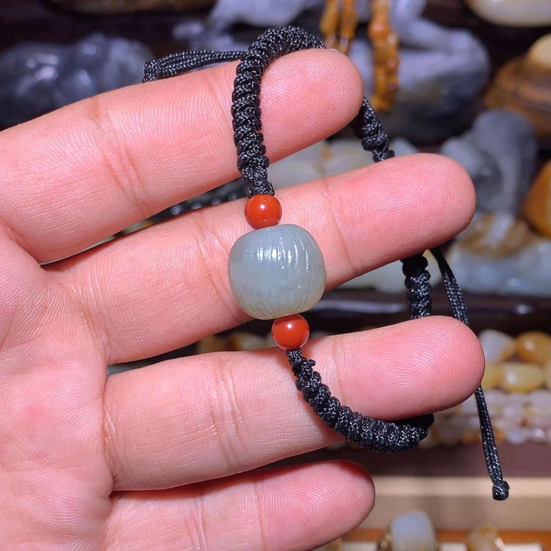 【闪购商品】和田玉挂件未镶嵌皆*梦老型珠挂珠