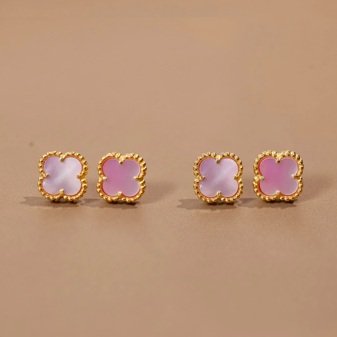 【歪歪】粉贝四叶草耳饰*（多样性发一）XB-H3459