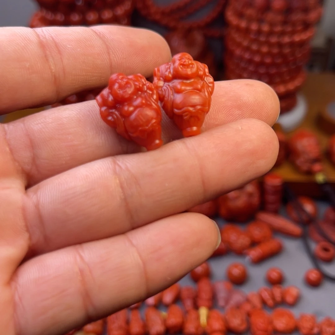 南红玛瑙瓦西精工佛公三通未镶嵌欢**生