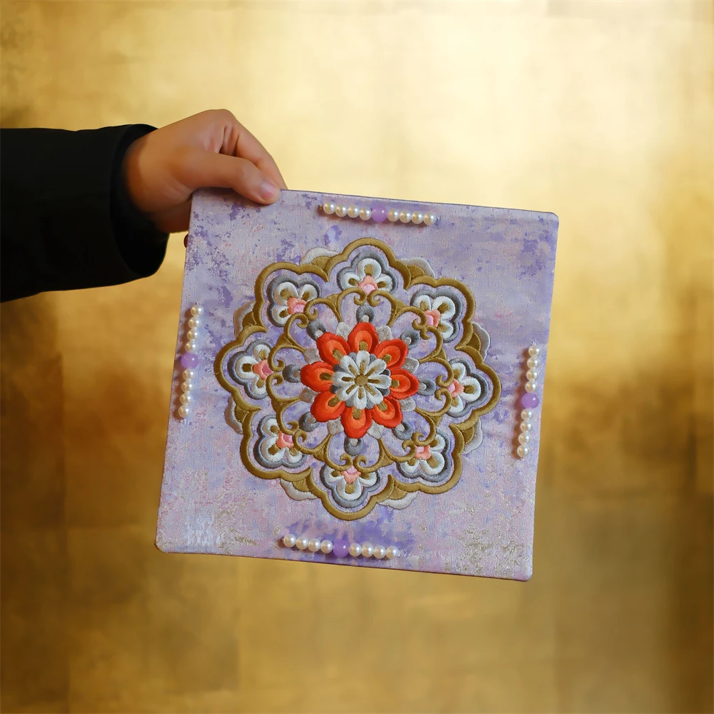 问春风【端华宝相】方形珍珠茶席加厚防烫隔热泡茶垫直径22cm