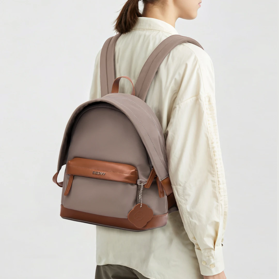 迷你小双肩包女士轻便新款百搭小型牛津布背包休闲通勤书包 1824