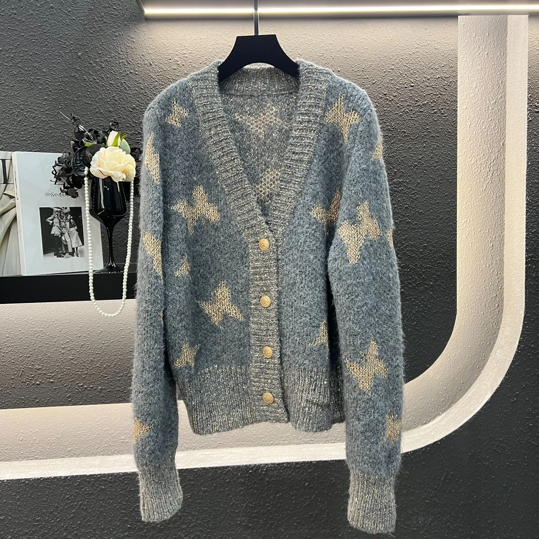 【小乔】羊绒毛衣外套慵懒风加复针织开衫275