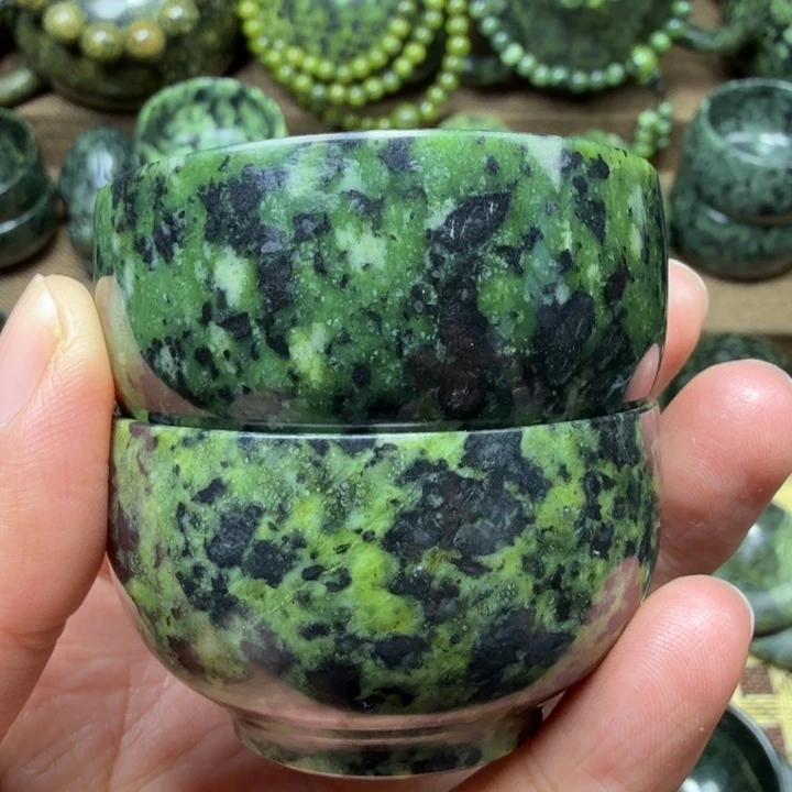 蛇纹石玉未镶嵌药王石能量养生产品