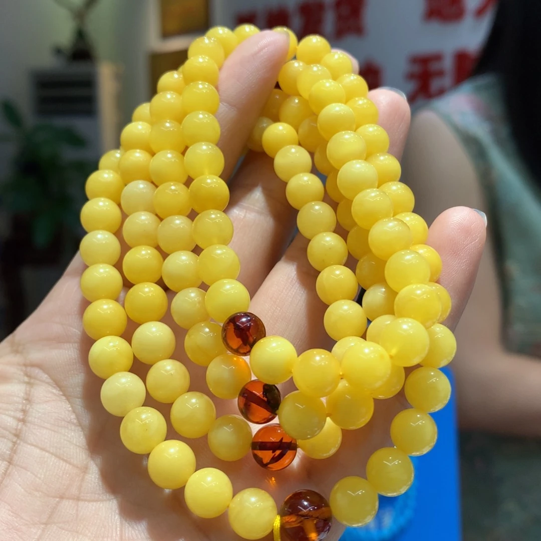 未镶嵌项链蜜蜡长链