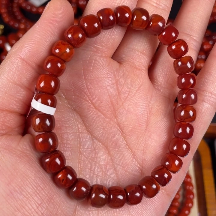 未镶嵌手链南红玛瑙牛血红