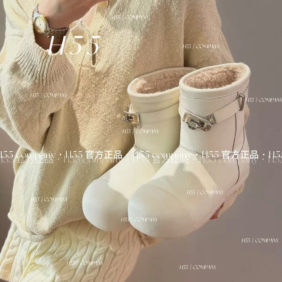 H55女鞋熊掌千金冬季新款加绒加厚防滑百搭舒适雪地靴31-2972【N】