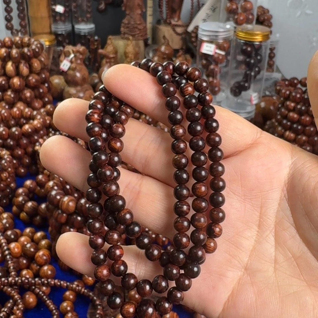 手串/手链黄花梨/降香黄檀0.6×108海南黄花梨多圈油梨手串