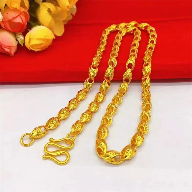 合金项链 网红新款麦穗项链经典时尚气质百搭轻奢潮流精致精美