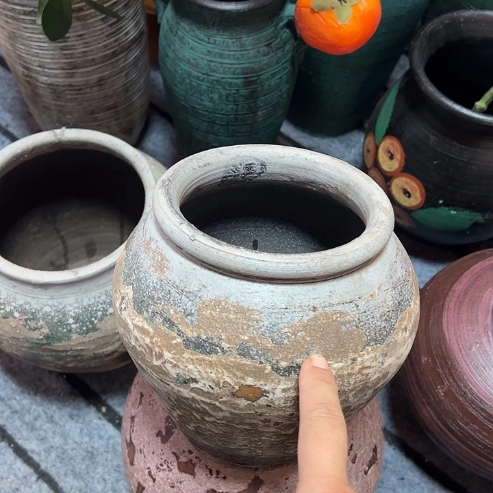 做旧盆高15口13默认打孔无孔