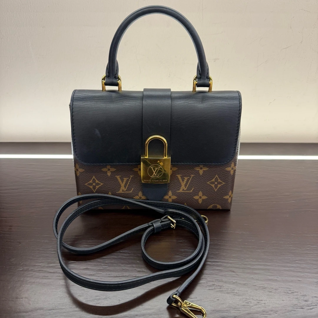 95新 LouisVuitton/路易威登 16893305/KIKIFIFI/黑锁头包