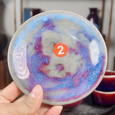 杯原矿釉手工制作钧瓷