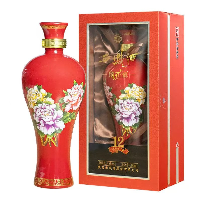 西凤12年国花瓷西凤酒45度凤香型500ml瓶
