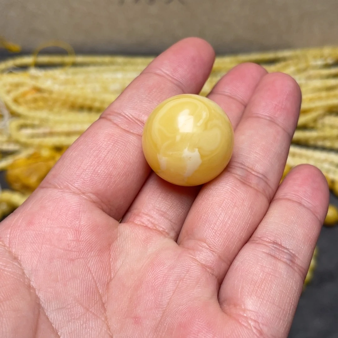 蜜蜡裸石未镶嵌徐****e蜜蜡单珠24.3mm