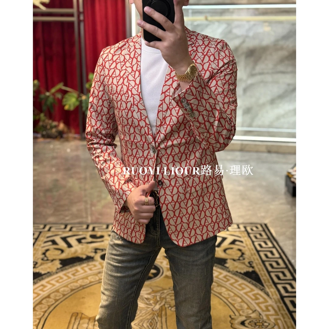 【路易理欧】2024欧货时尚潮流纯色轻奢休闲百搭男士便西8106