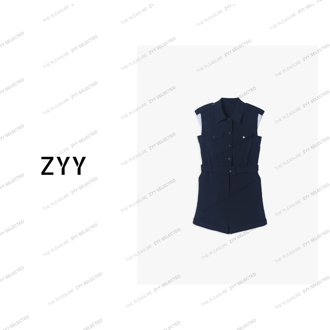 ZYY【黛影凝香】2025S/S新品复古英伦风时髦连体裤女X25XLTK00464
