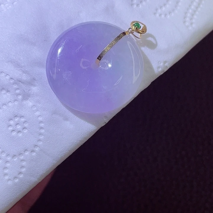 颈饰18K金镶嵌翡翠翡翠