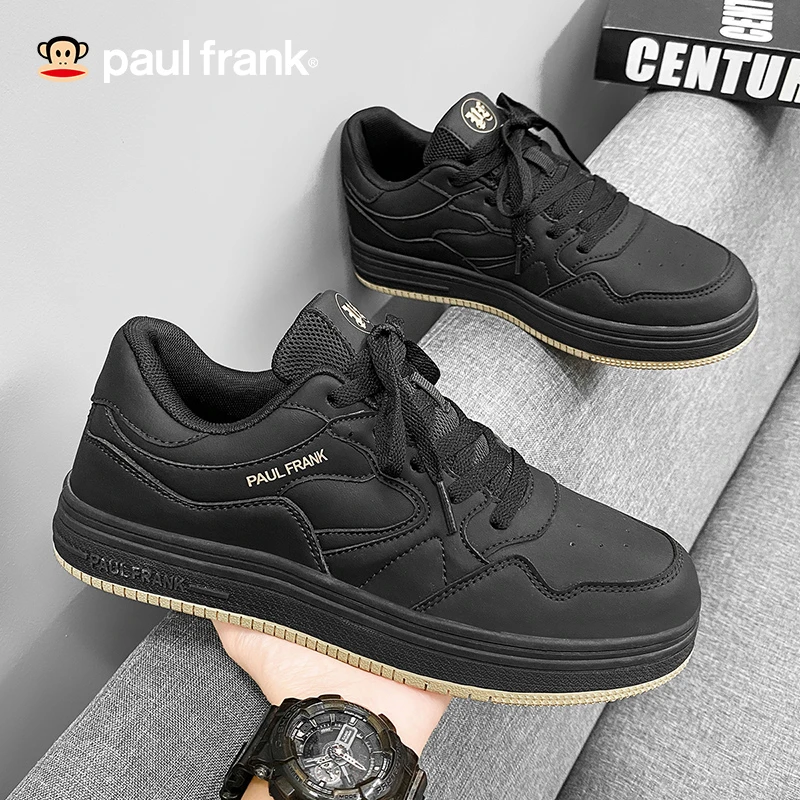 大嘴猴正品男鞋春季新款时尚百搭运动黑色板鞋男士爆款休闲鞋潮鞋