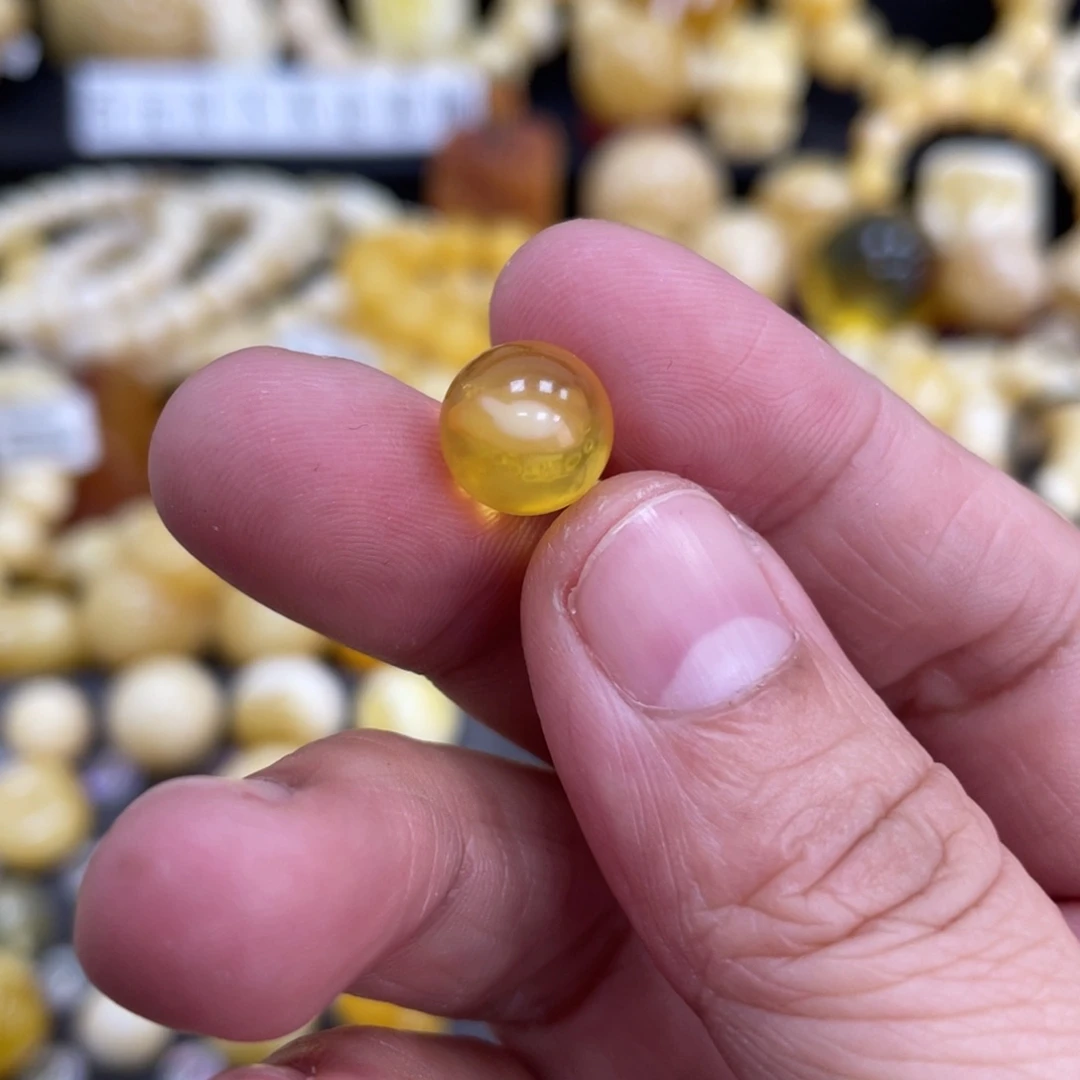 琥珀珠宝奇石未镶嵌9.9mm