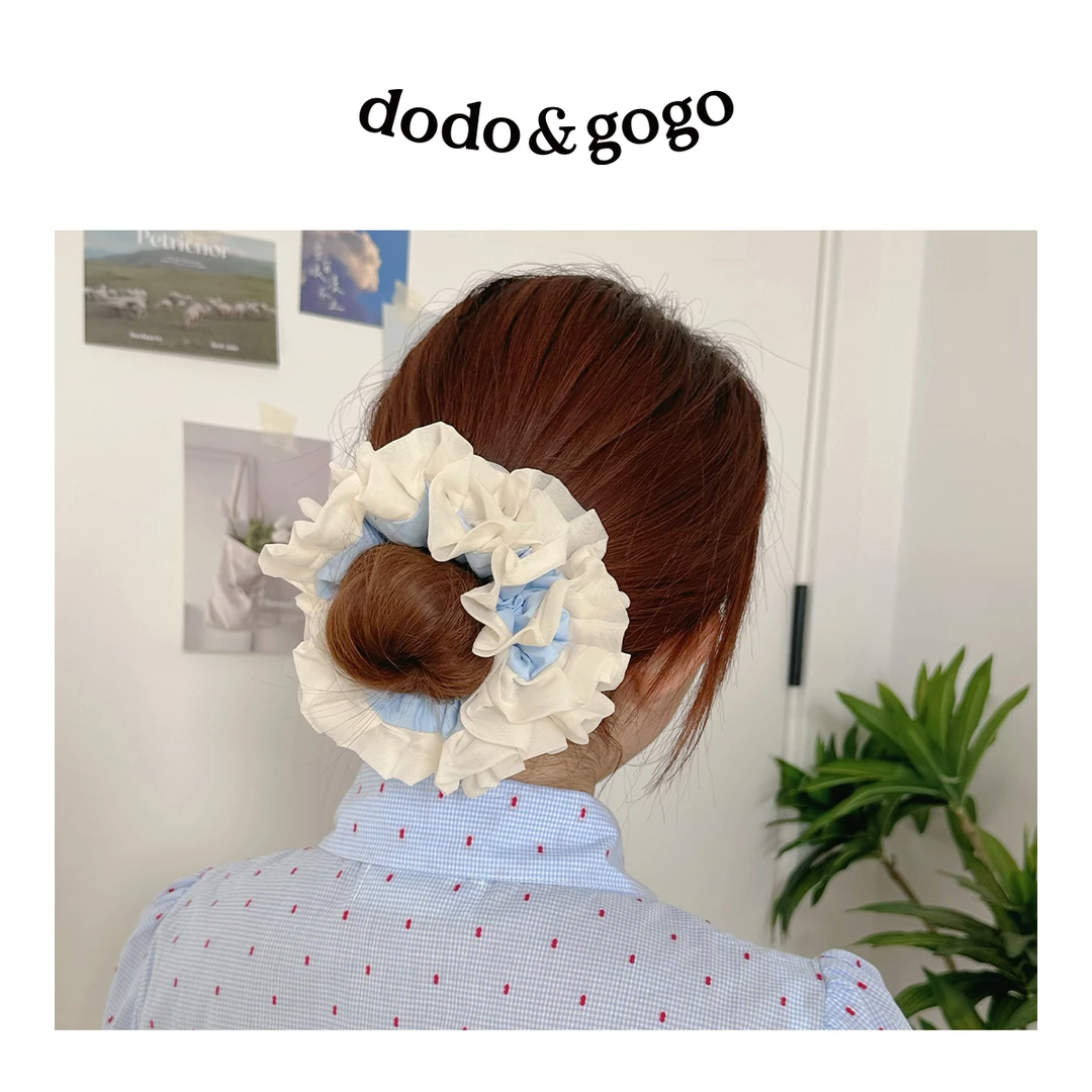 DODOGOGO气质百搭法式简约ins超仙甜美温柔清新少女绣球花发圈