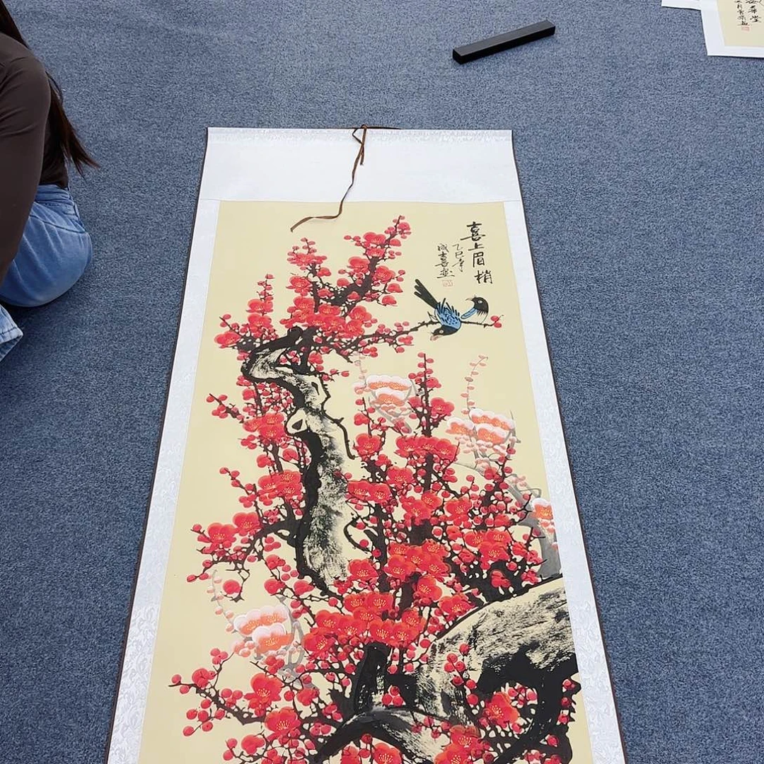 国画作品小姐姐放漏中