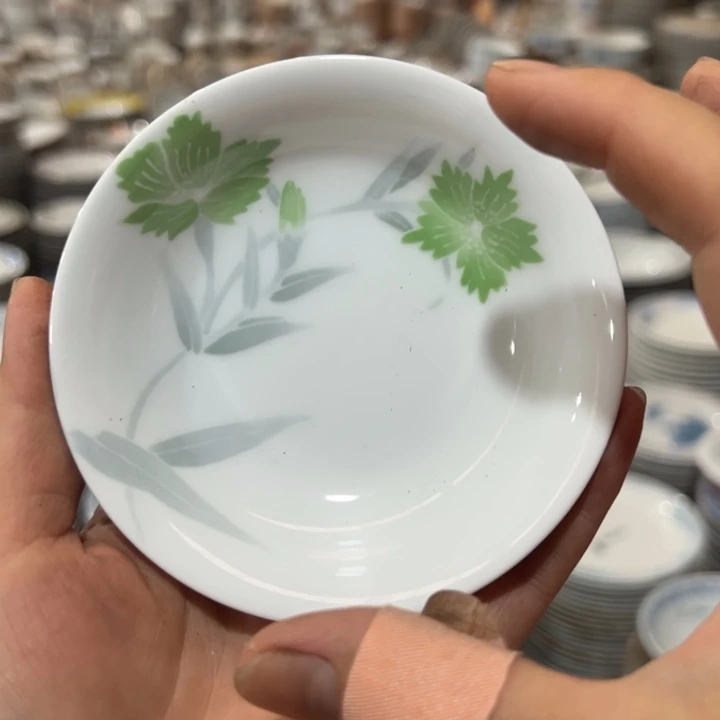 醴陵高温老瓷器10厘米手绘味碟