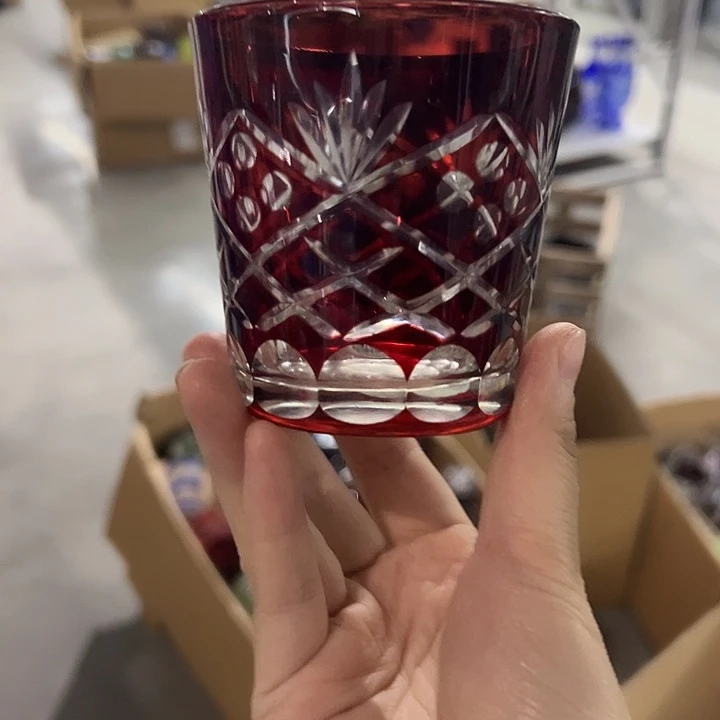 水晶玻璃平底款微瑕一个
