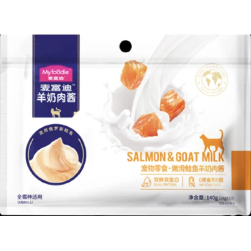 麦富迪 猫咪零食羊奶肉包醇厚鲑鱼撞羊奶14g/支10支/袋 猫咪营养