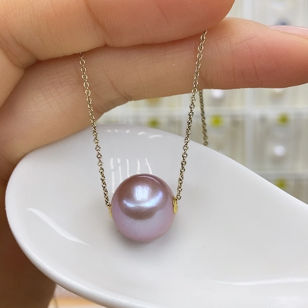 吊坠(赠链)淡水珍珠18K金镶嵌