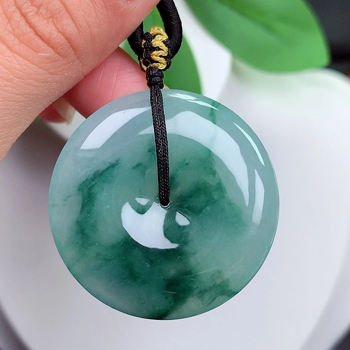 颈饰未镶嵌翡翠平安扣 36.6x6.7mm