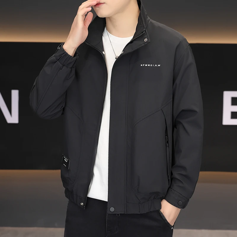 潮牌新款2025男士港风工装夹克外套时尚帅气简约休闲百搭工装夹克