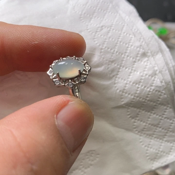 定制翡翠银S925镶嵌8号链接