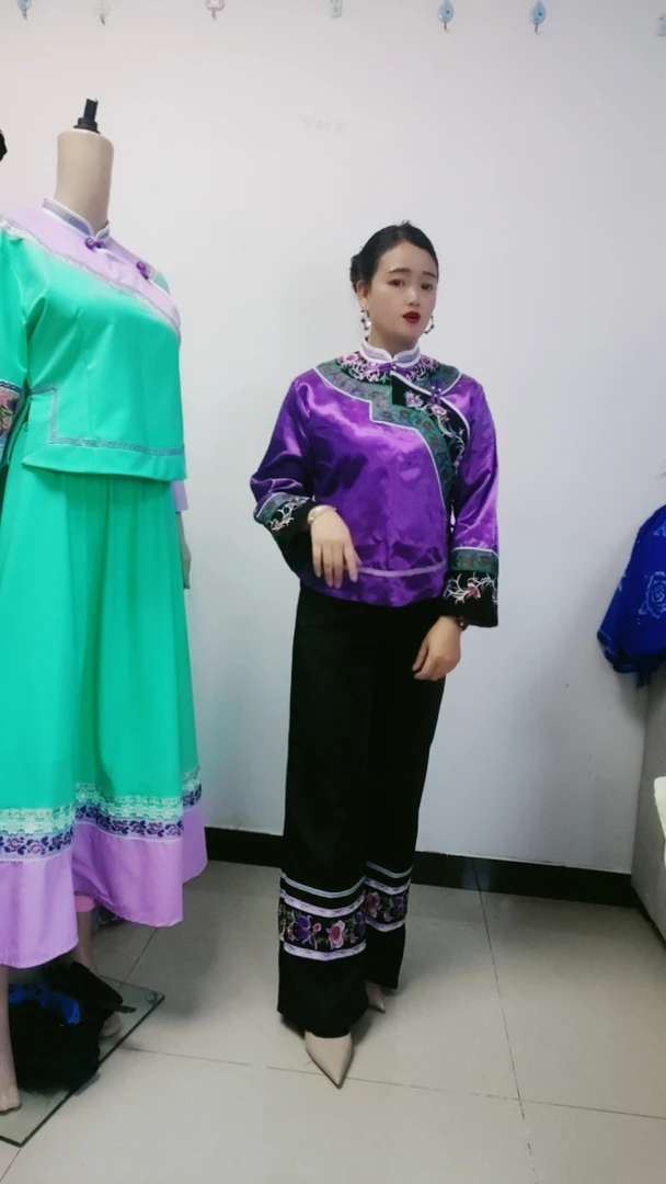 阔腿裤拉链款口袋款断码处理民族服饰重工刺绣休闲裤直筒裤