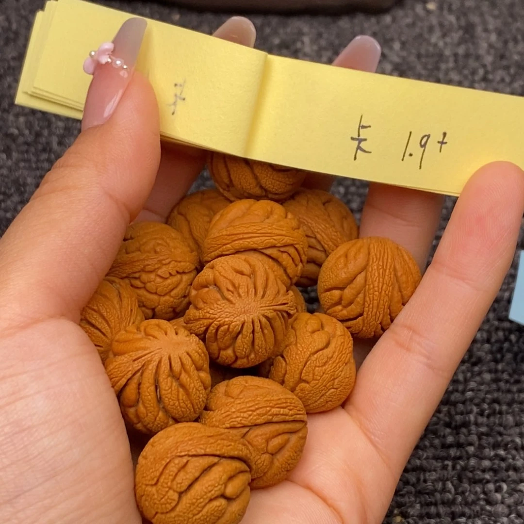 秦岭山脉龙纹桃核 14k