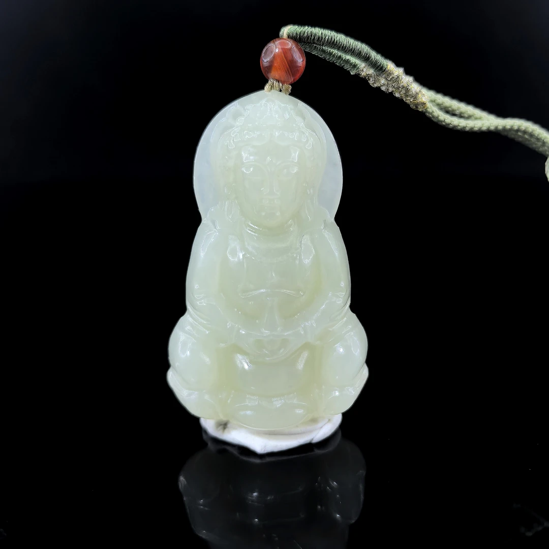 hz-13【和田玉、观音】50x30.9x11mm26.7g