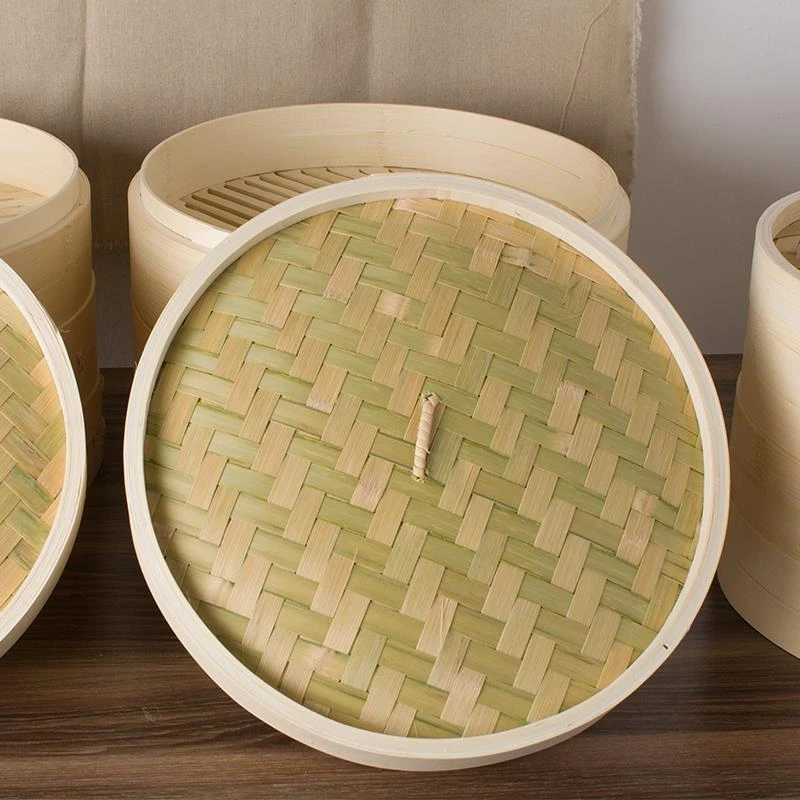 蒸笼竹制家用竹子小蒸笼多层双层粉蒸肉蒸米饭的蒸屉笼包蒸锅商用