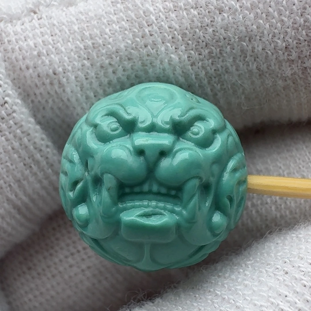 绿松石未镶嵌貔貅珠14.6