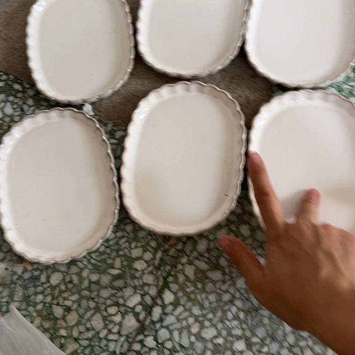 瓷片默认瑕疵商品贝壳7.5寸6个