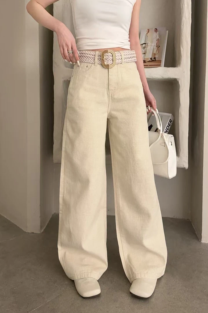 GVCI#98288夏季福利无弹重工阔腿牛仔裤（不配皮带）裤长：105cm