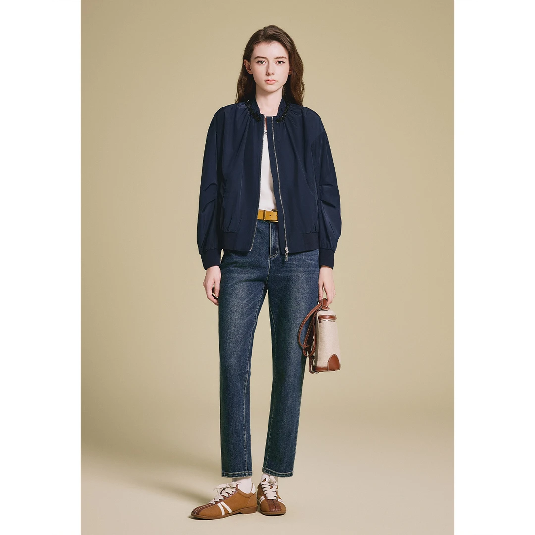 PSALTER诗篇 2025年春季百搭时尚棒球服短外套6C65110273