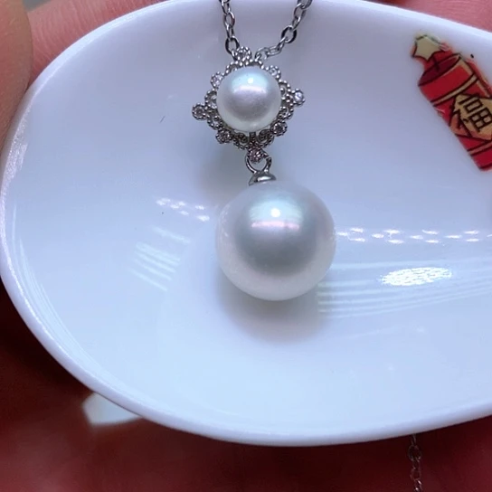 淡水珍珠耳饰银S925镶嵌