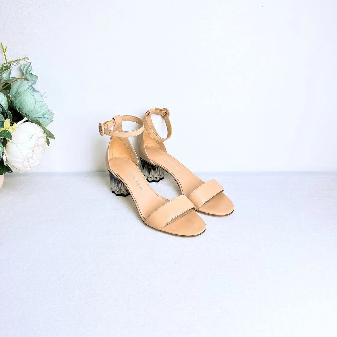 99新/Ferragamo/菲拉格慕/高跟凉鞋/37.5码/Cc100