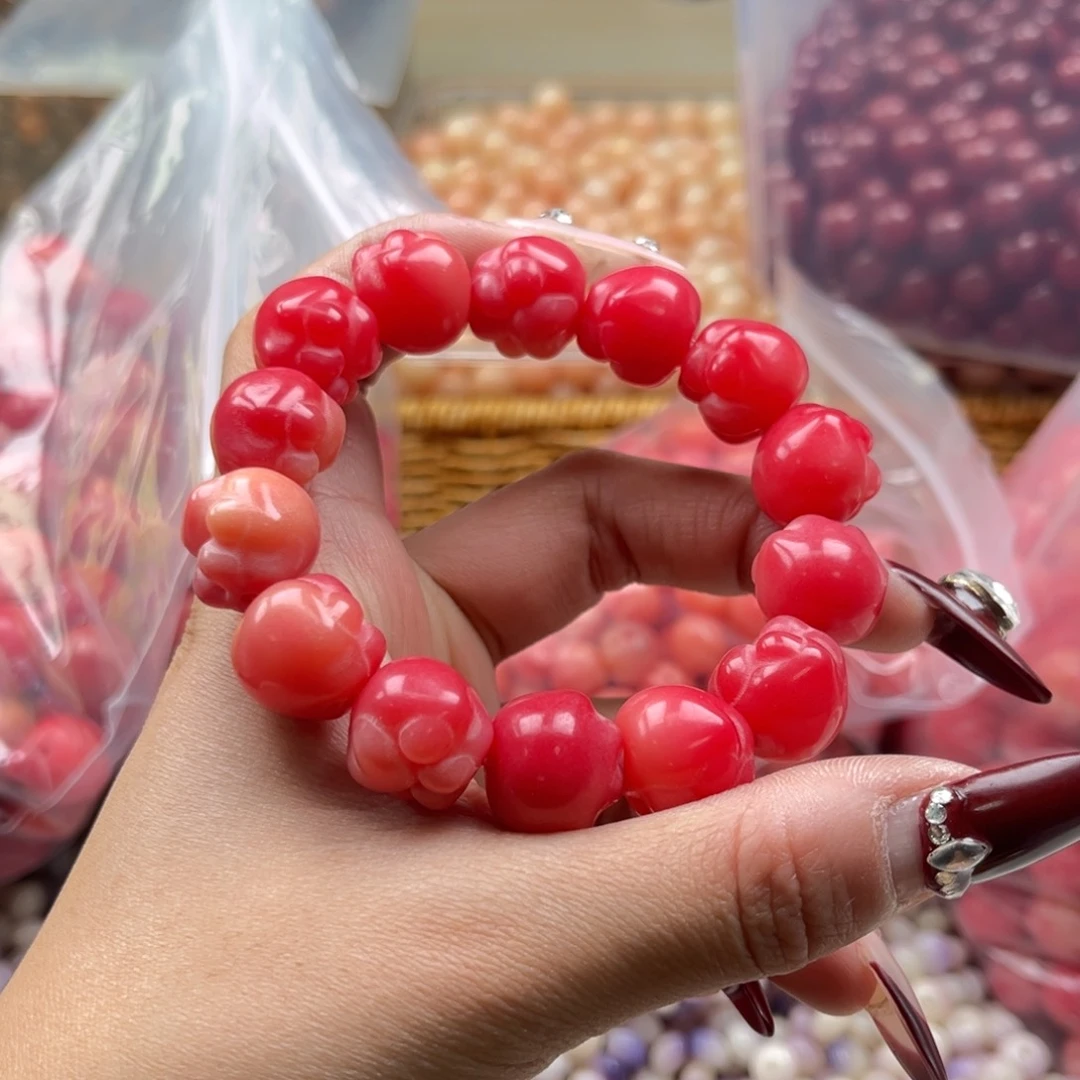 白玉菩提吊坠c15mm15颗。爱心大猫爪