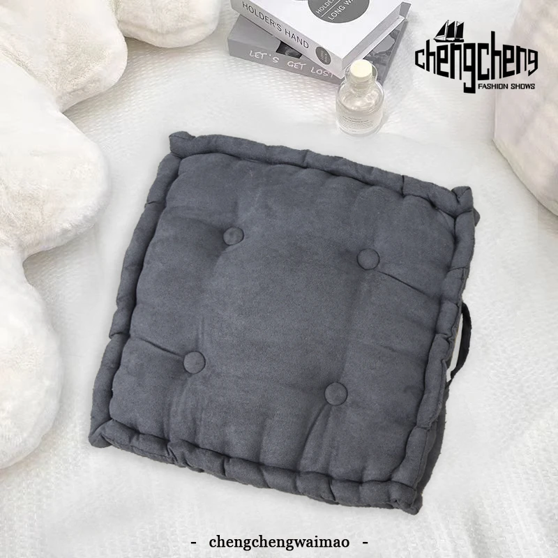 【特价】荷兰绒加厚北欧风办公室座椅垫沙发垫透气舒适S334(2个装)