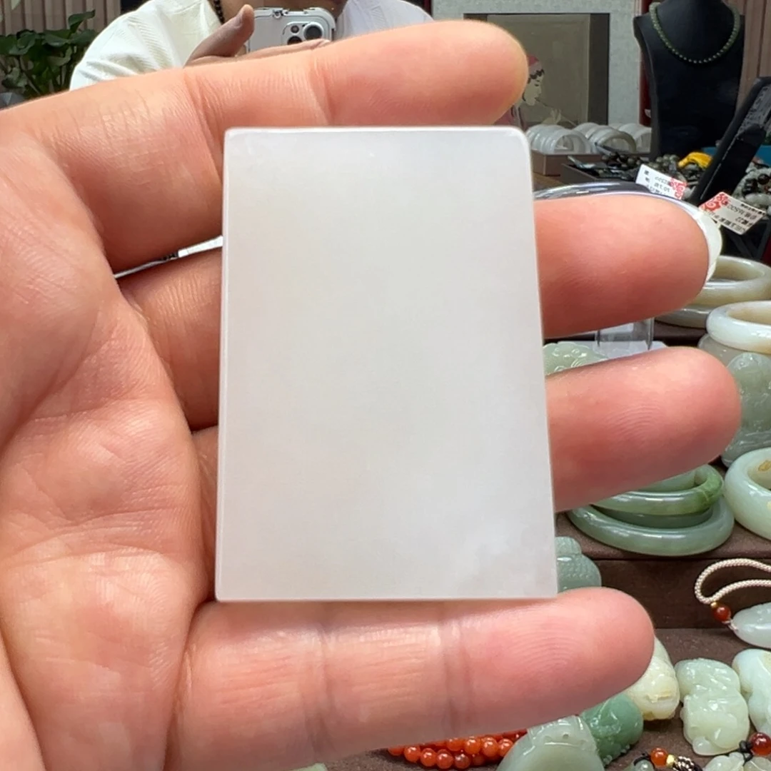 和田玉（白玉）未镶嵌颈饰46平安牌