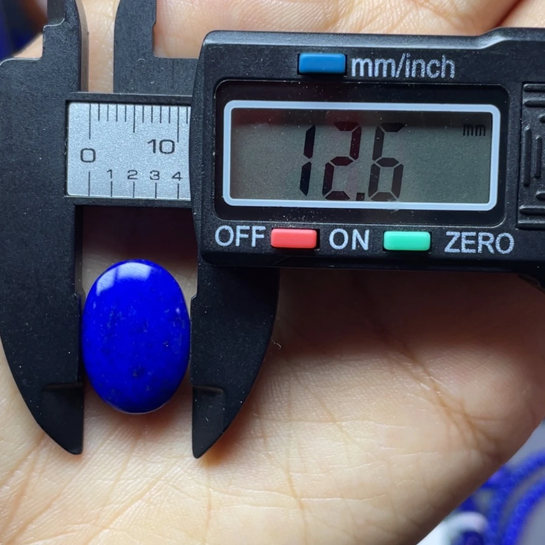 青金石未镶嵌12×18mm裸石蛋面配饰