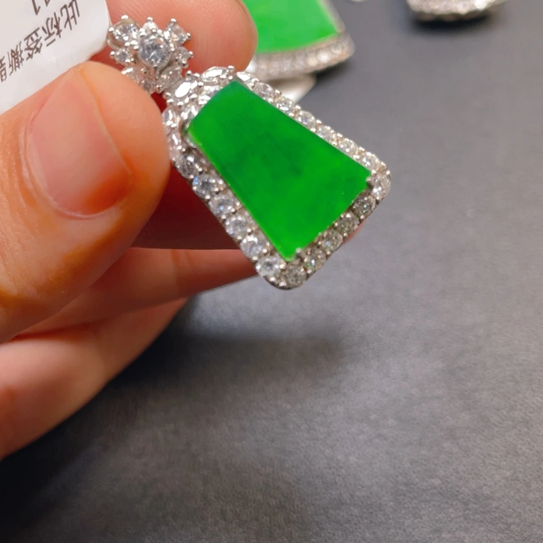 翡翠银S925镶嵌吊坠(不含链)