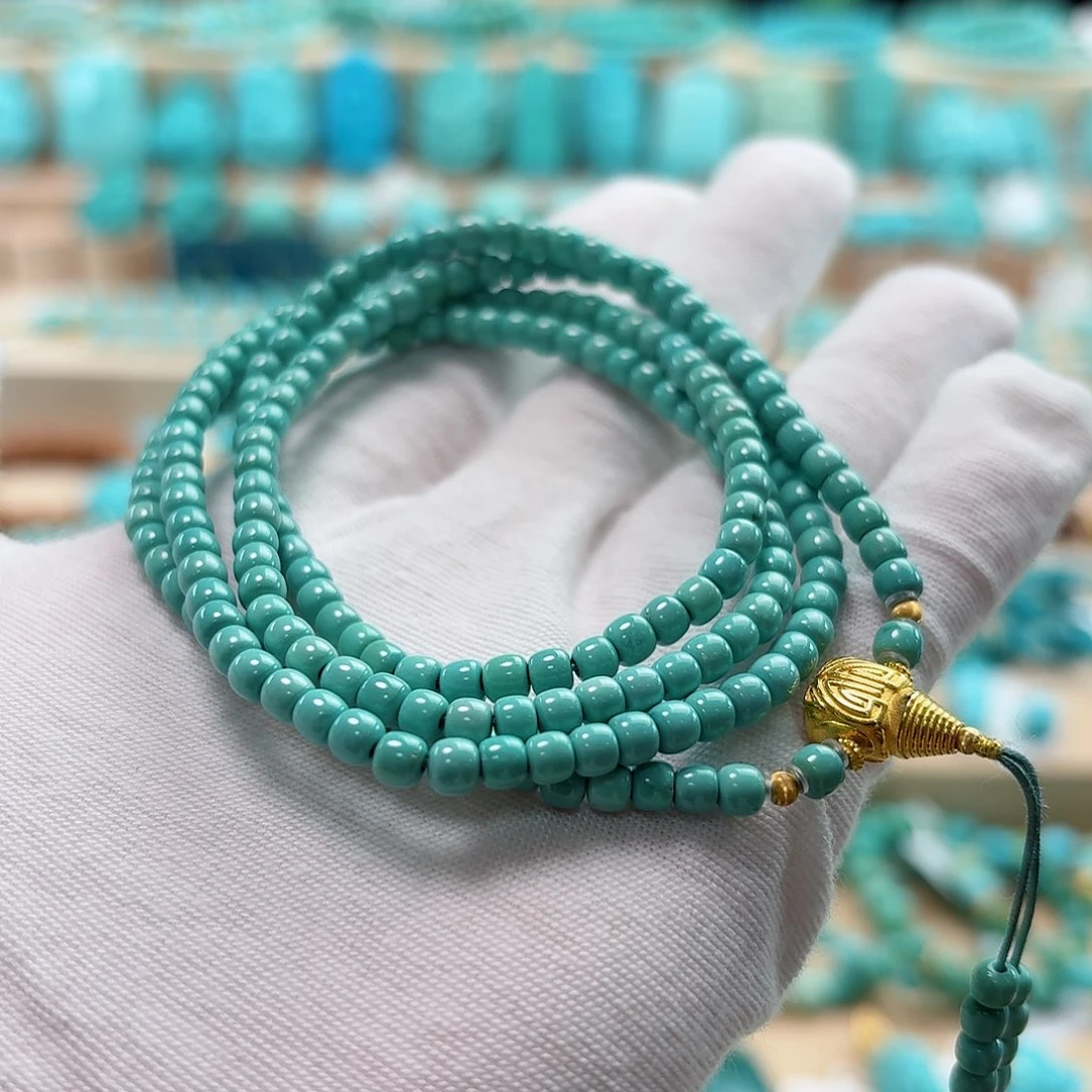 绿松石18K金镶嵌珠宝奇石