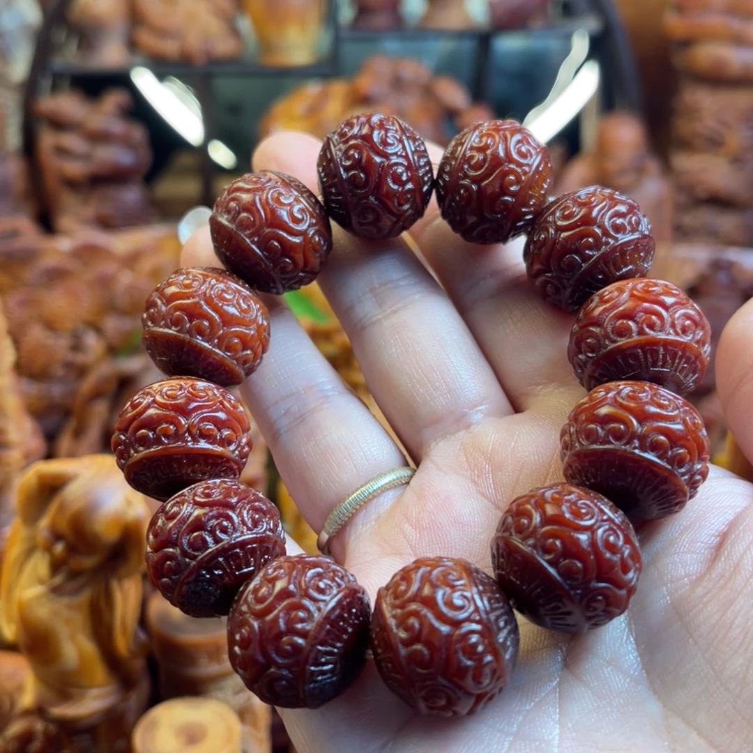 松木（琥珀木）其他云纹手串