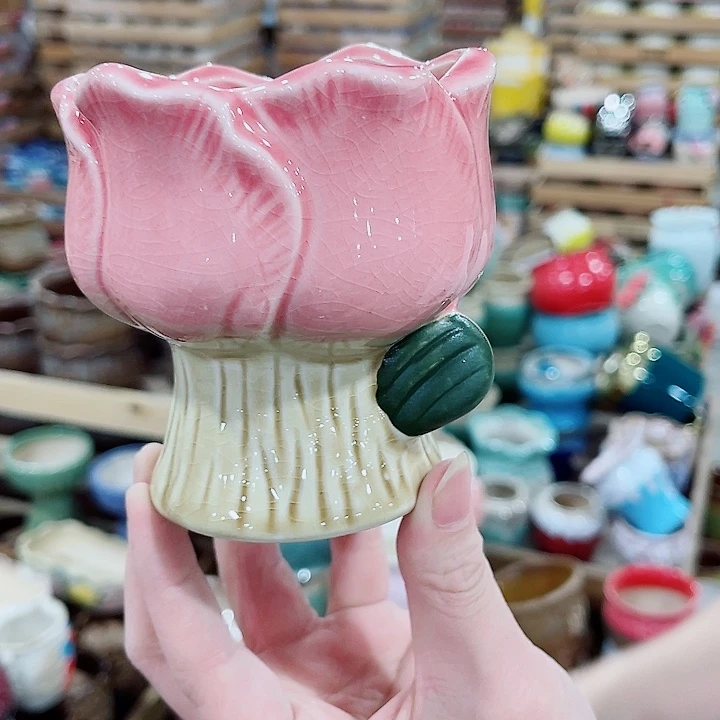 有孔，凑10元包邮陶瓷花盆发货！