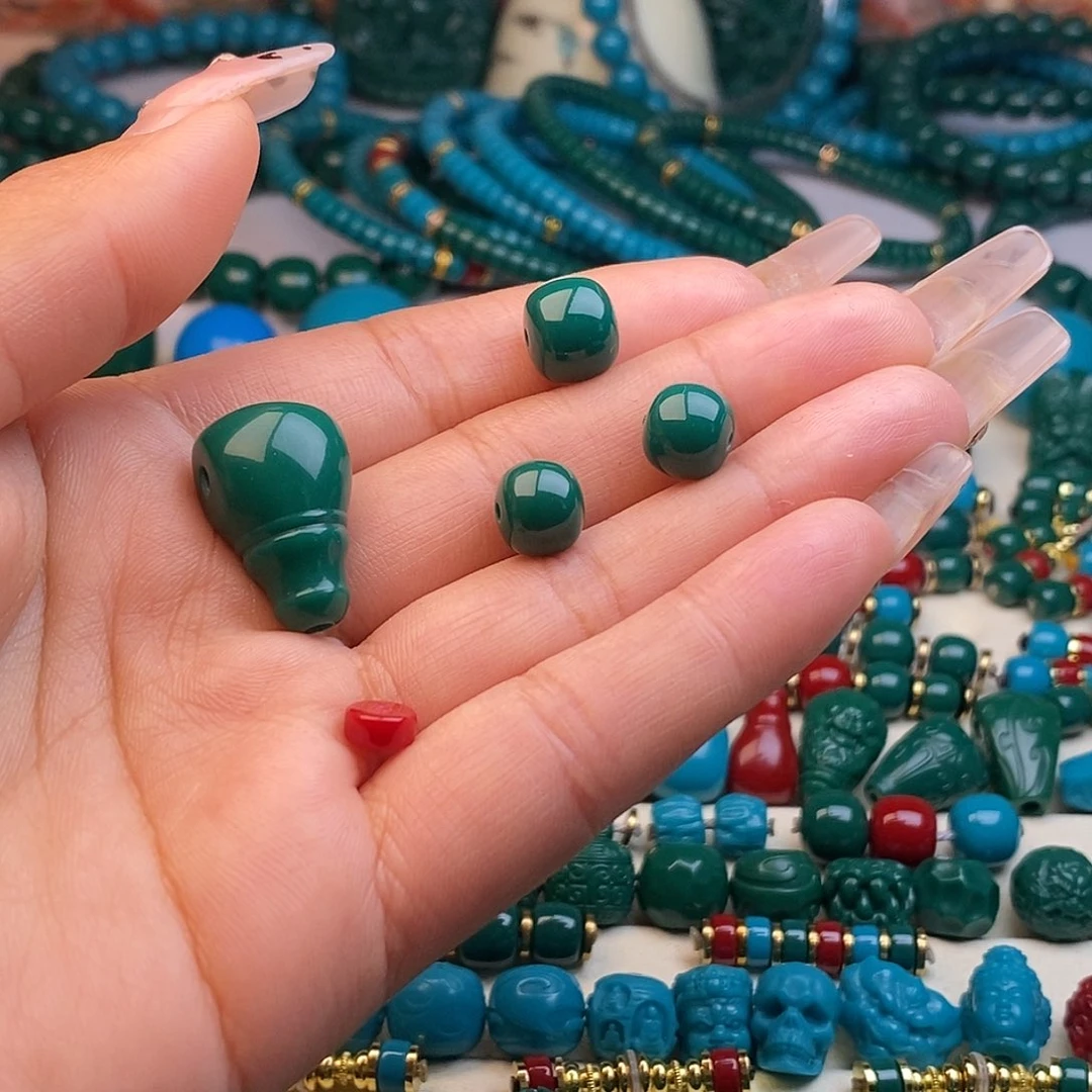 颈饰琉璃N****?绿色三通卡13老型卡10一颗卡9一对